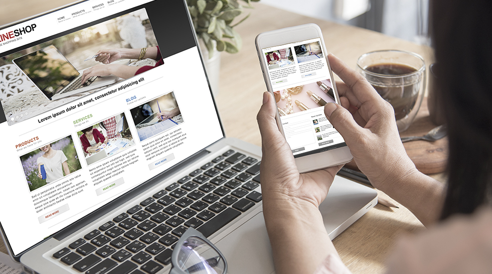 網頁設計概念示意圖