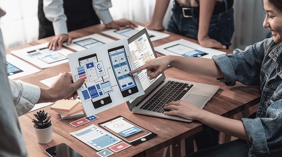 網頁設計概念示意圖